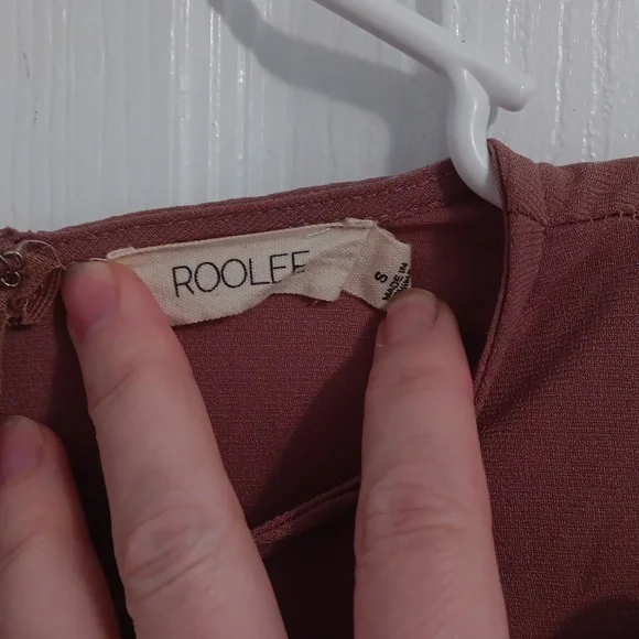 Roolee Dusty Rose Ruffle Long Sleeve Dress - Picture 3 of 5